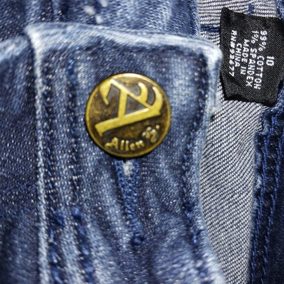 Allen B. womens blue studded straight leg jeans size 10 - Picture 5 of 8